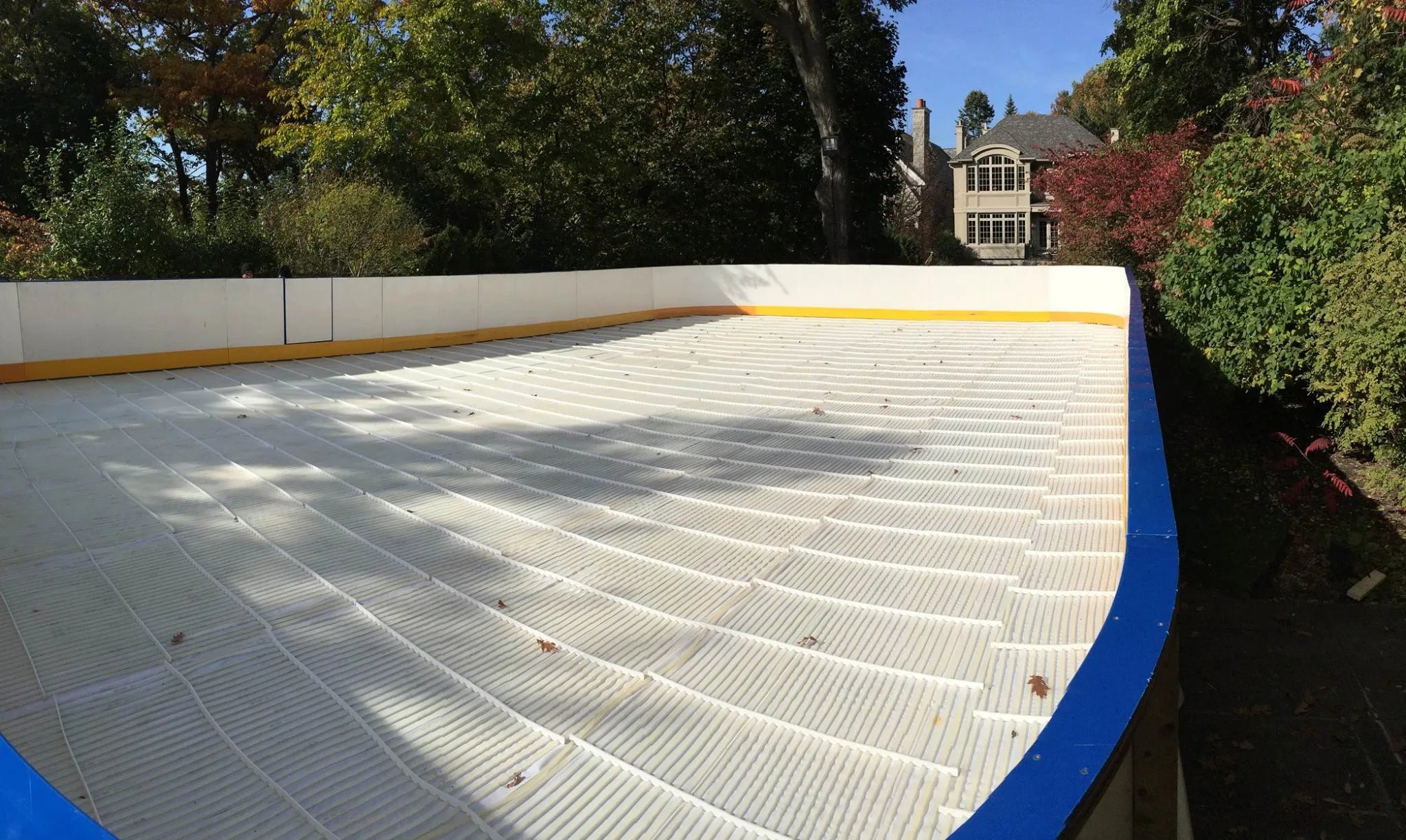 Center Ice Rinks crew working on rink setup