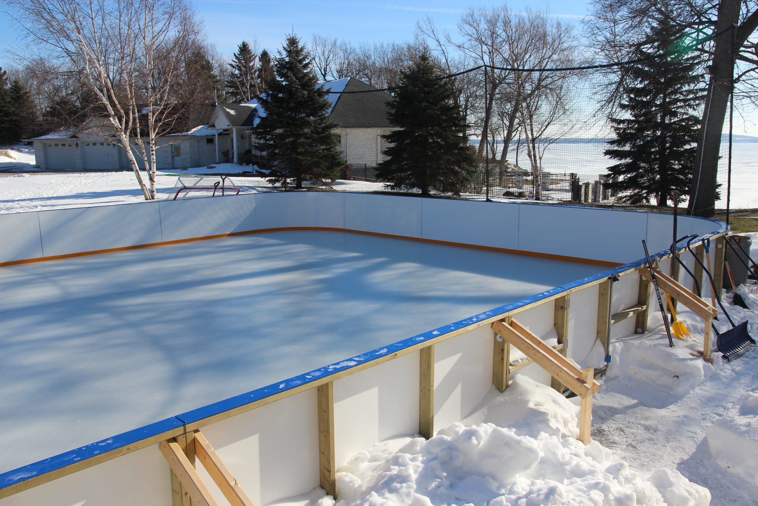 Portable Ice Rink With Subfloor And Dasher Boards Center Ice Rinks