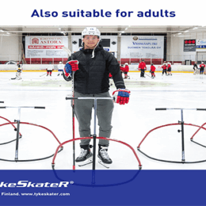 Young adult standing with a tykeskater